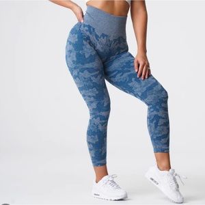 NVGTN Blue Slate Camo Leggings size L